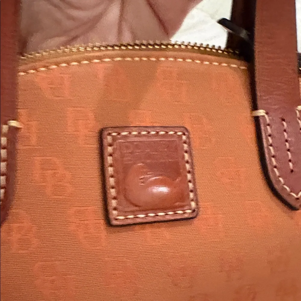 Dooney & Bourke Ruby mini Satchel Crossbody Bag in burnt orange/rust brown - Picture 8 of 16